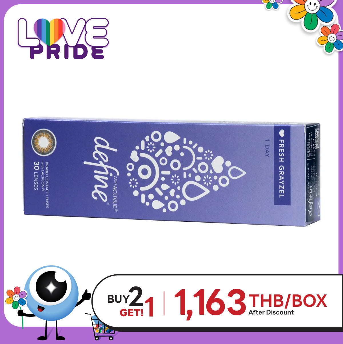 1-Day Acuvue Define Fresh Grayzel
