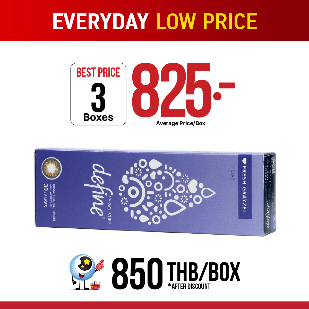 1-Day Acuvue Define Fresh Grayzel