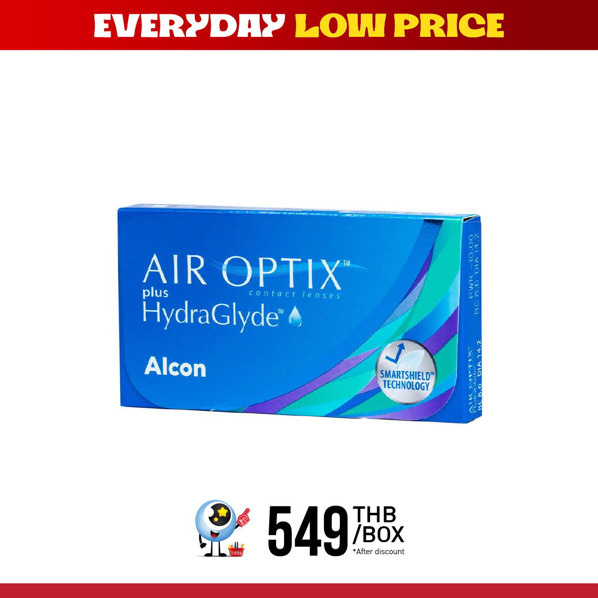 Air Optix Plus Hydraglyde 3pk
