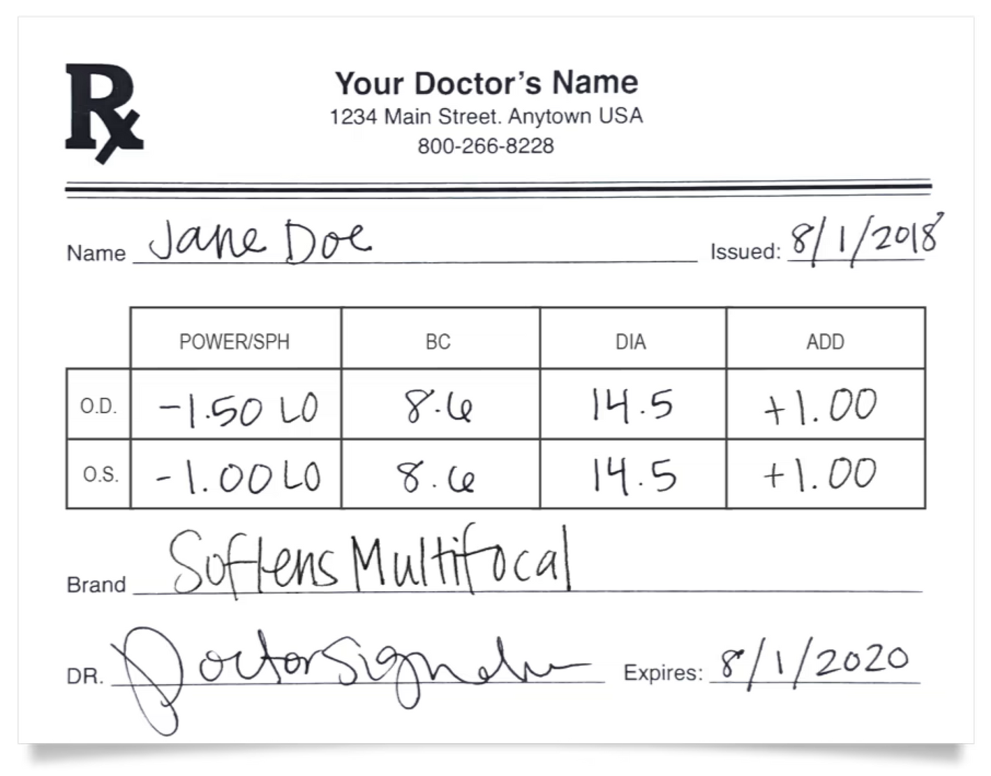 วิธิอ่านใบกำกับค่าสายตา – TA-TO.com